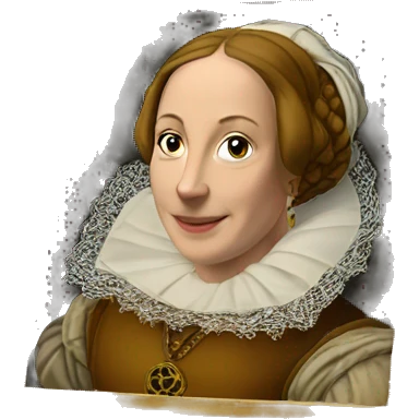 a framed portrait of a Renaissance woman emoji