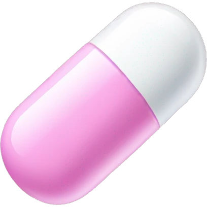 Pink and white capsule pill emoji