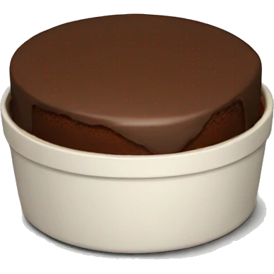 Chocolate soufflé emoji
