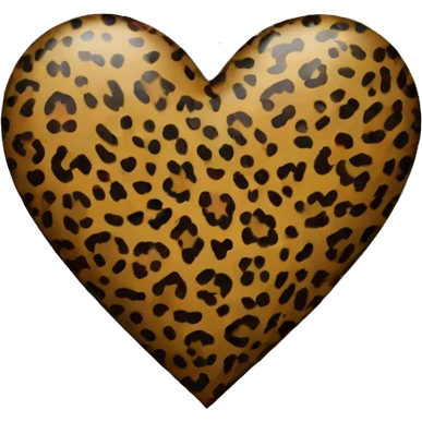 Leopard Print Heart  emoji