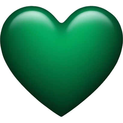 Dark green heart emoji