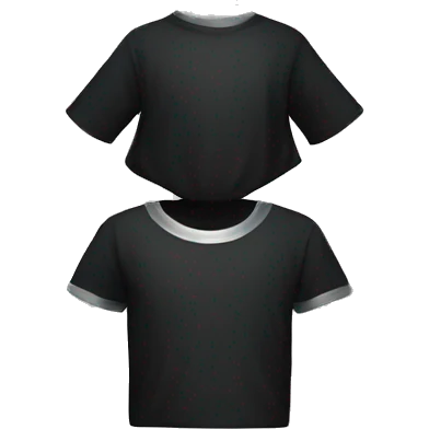 T-Shirt noir avec un desing d’étoile argent emoji