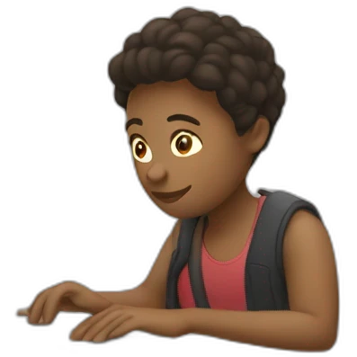 freelancer working on laptop emoji
