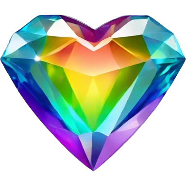 Heart shaped 56-carat rainbow diamond emoji