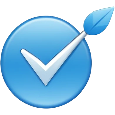 علامة صح زرق emoji