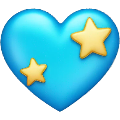 blue heart  with sparkling star emoji