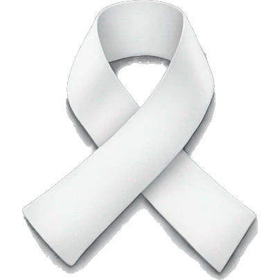 white ribbon  emoji
