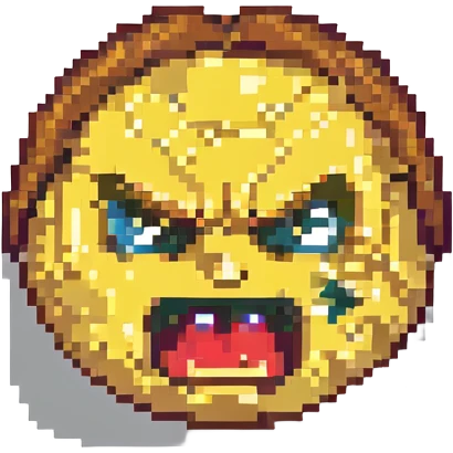angry expression pixel art style emoji emoji