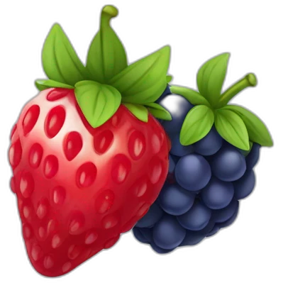 Fraise framboise myrtille emoji