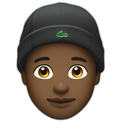 Black boy using lacoste hoodie emoji