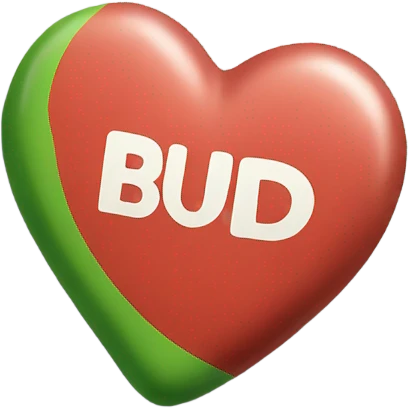 One of those chalky candy heart that reads Bud Light Lime emoji