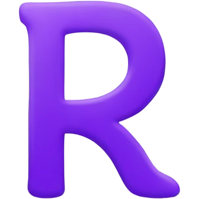 Purple letters “ RR “ emoji