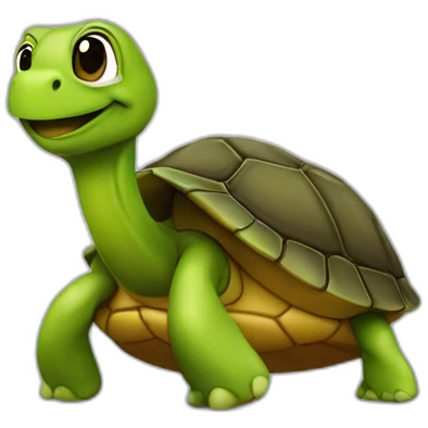 lutre sur une tortue emoji