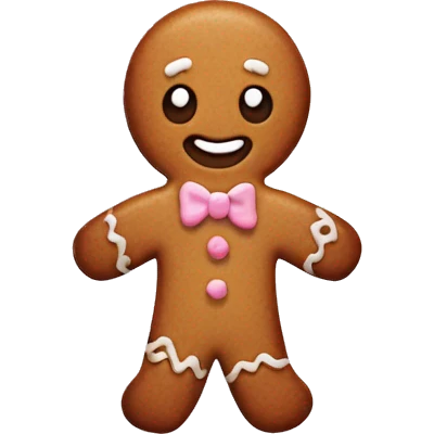 Pastel gingerbread man emoji