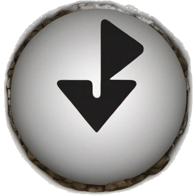 A sign in front of a hole that reads “DEEP” and has a arrow pointing down  emoji