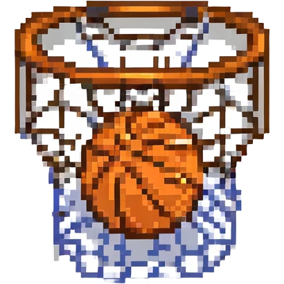 баскетбольный мяч в сетке, no background emoji