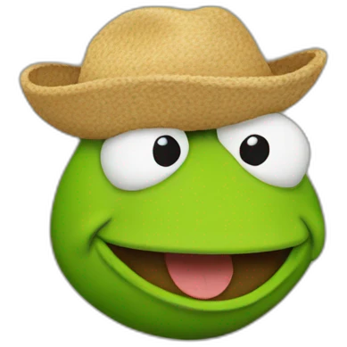 Kermit with ginger beard emoji