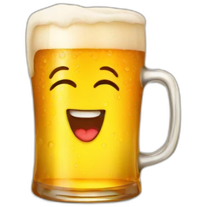 Sun drinking beer emoji