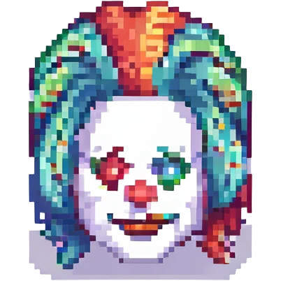 clown's wig without face emoji