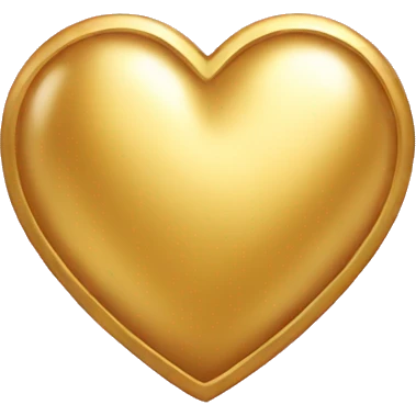 Cute gold heart emoji