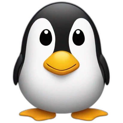 Pingouin cœurs dans les yeux  emoji
