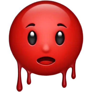 blood emoji that is a mix or red & black emoji