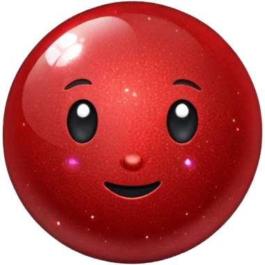 glitter bolinha vermelha pequena emoji