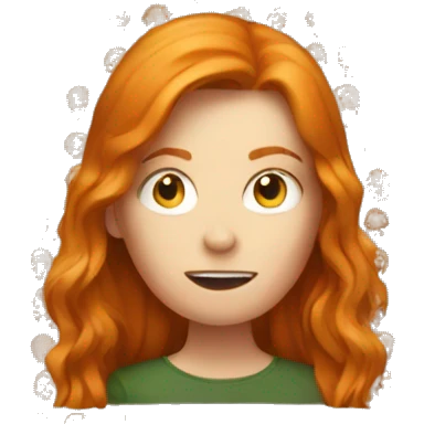Long haired ginger woman having adhd emoji