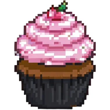 cupcake with pink icing emoji