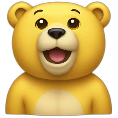 a yellow bear emoji
