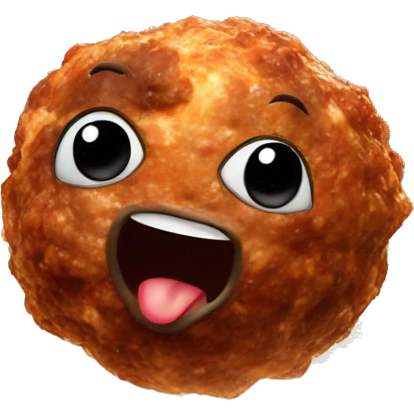 meatballs flying in outer space emoji