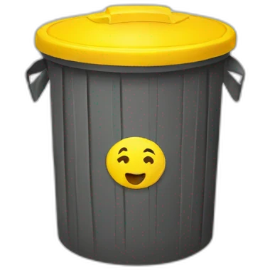yellow trash can emoji