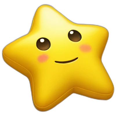 a beautiful yellow toy-star emoji