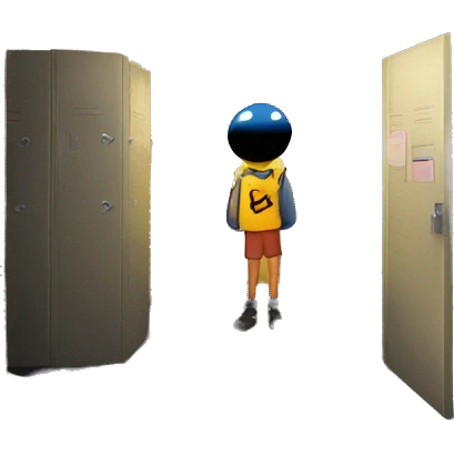 school hallway interior door locker emoji