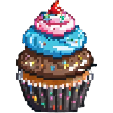 Cupcake with sprinkles emoji