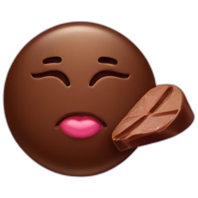 Kisses chocolate emoji