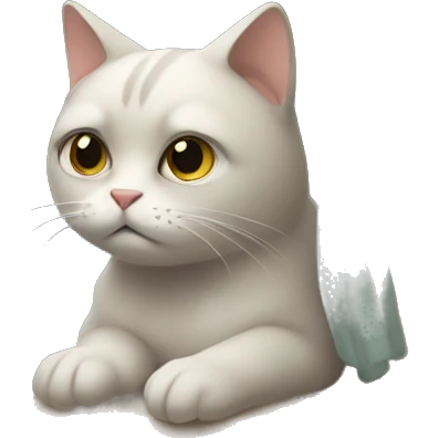 sad cat look at window  emoji