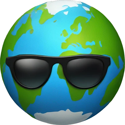 Earth with Sunglasses  emoji