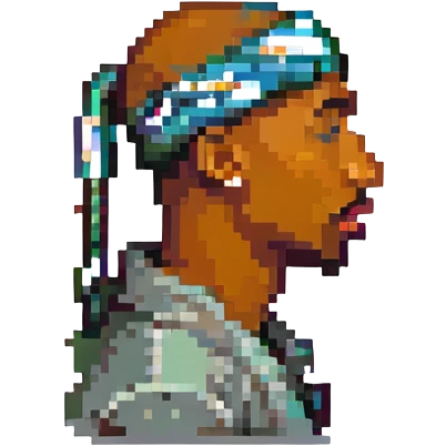 Репер 2Pac в профиль, no background emoji