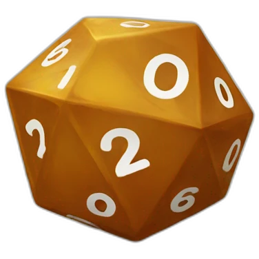 d20 dice emoji