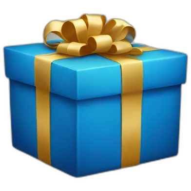 blue present emoji