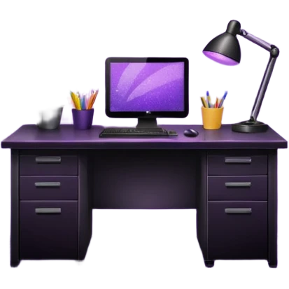 Purple Glitter office emoji