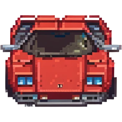 красная Lamborghini Countach, no background emoji