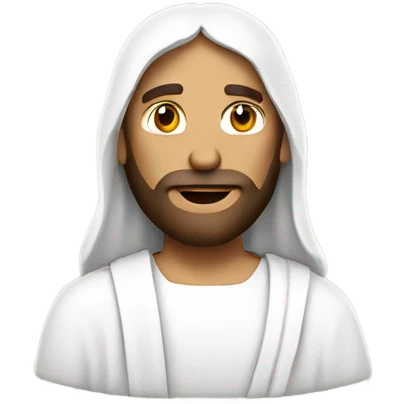 Jesus Christ in white for Christmas  emoji