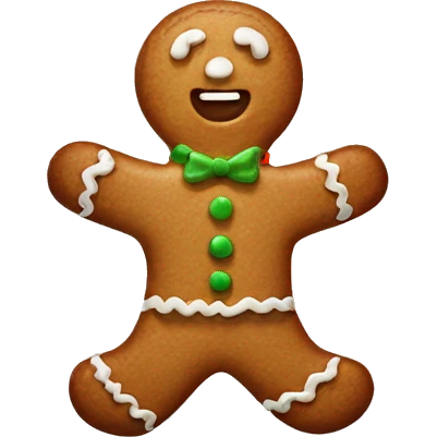Gingerbread man emoji