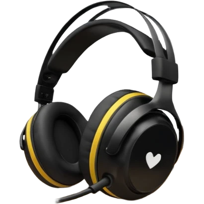 a gaming headset in a table  emoji