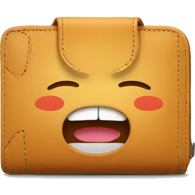 fat wallet with happy emotion emoji