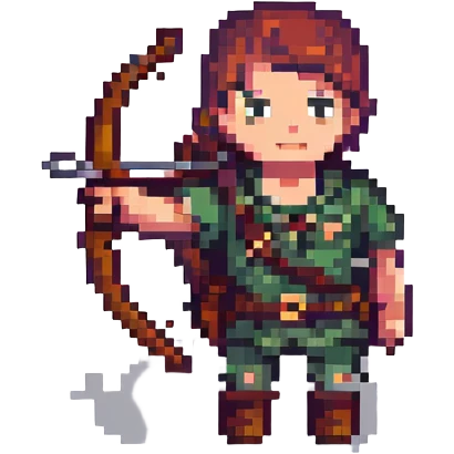 archer, pixel art style, 8-bit, retro look emoji