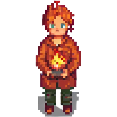 boy with fire emoji