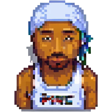 Репер 2Pac, no background emoji